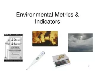 Environmental Metrics &amp; Indicators