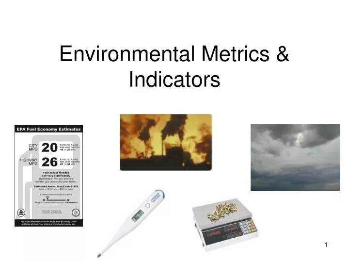 environmental metrics indicators