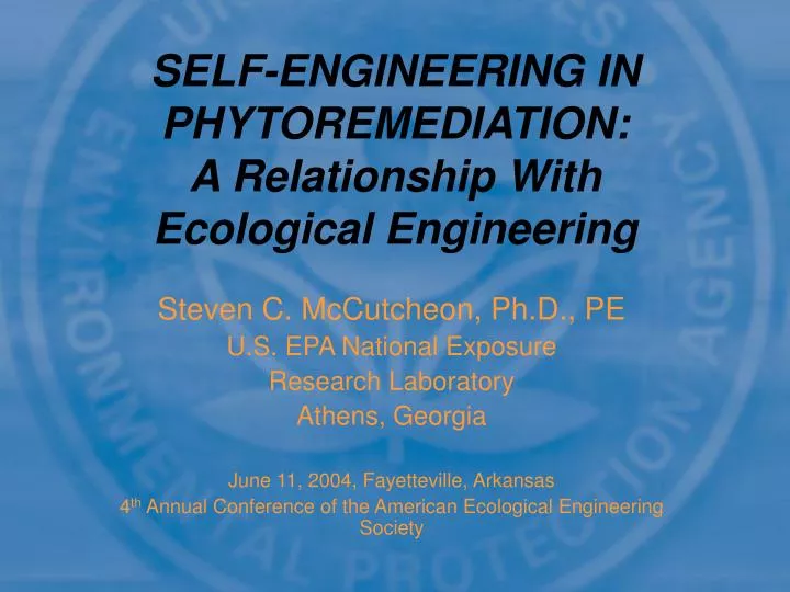 self engineering in phytoremediation a relationship with ecological engineering