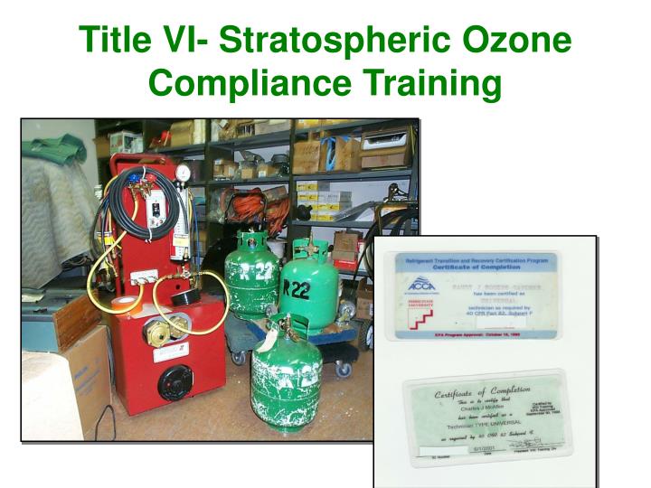title vi stratospheric ozone compliance training