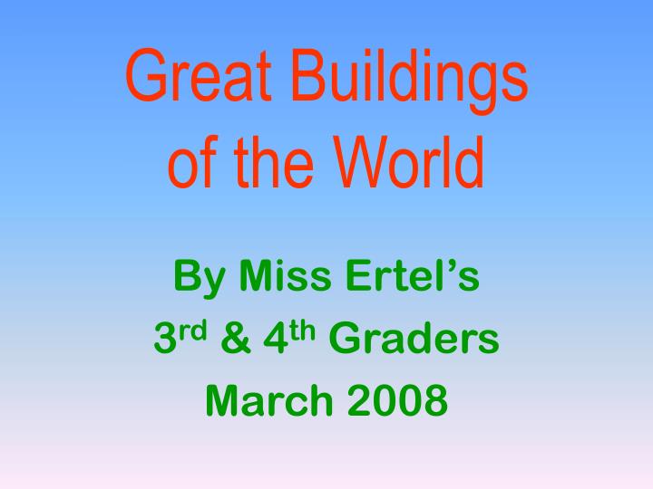 great buildings of the world