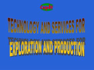 TECHNOLOGY AND SERVICES FOR EXPLORATION AND PRODUCTION