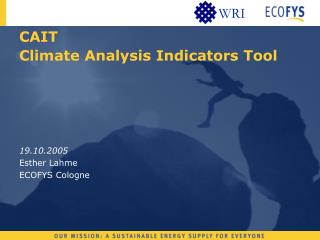 CAIT Climate Analysis Indicators Tool