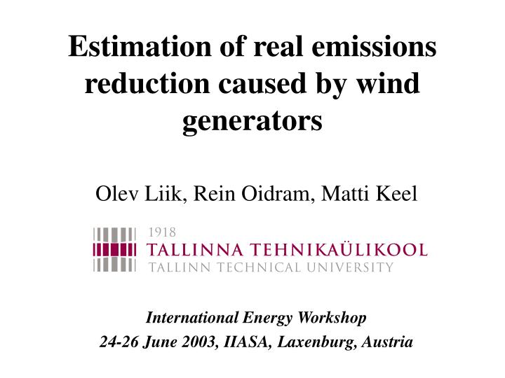 estimation of real emissions reduction caused by wind generators