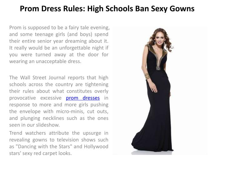 prom dress rules high schools ban sexy gowns