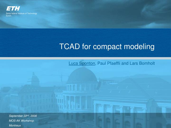 tcad for compact modeling