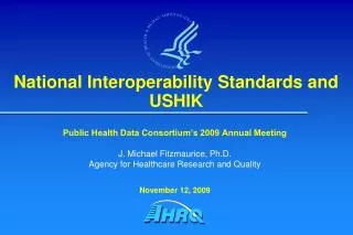 National Interoperability Standards and USHIK