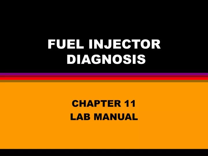 fuel injector diagnosis