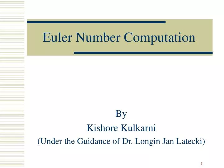 euler number computation