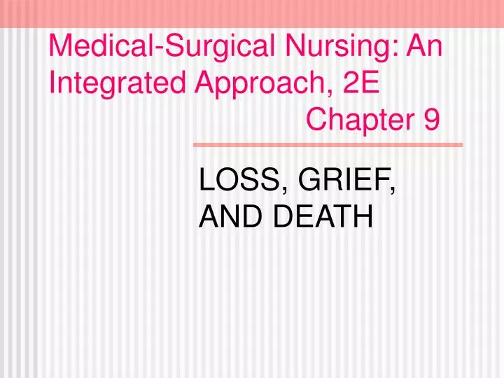 medical surgical nursing an integrated approach 2e chapter 9