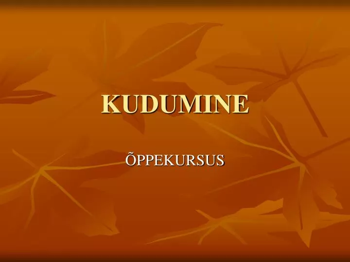 kudumine