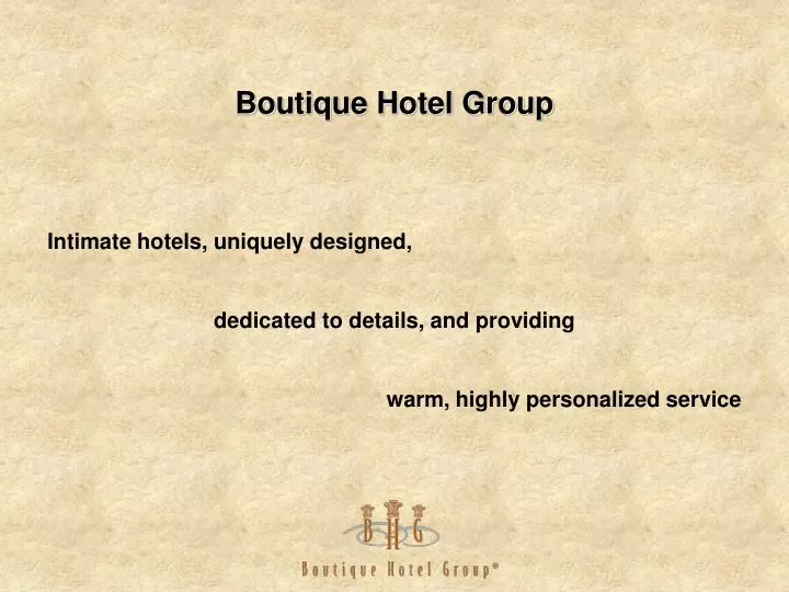 boutique hotel group