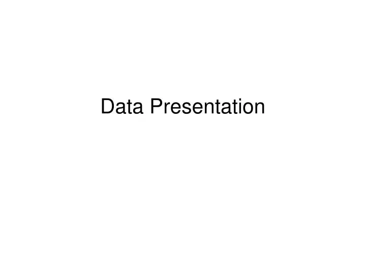 data presentation