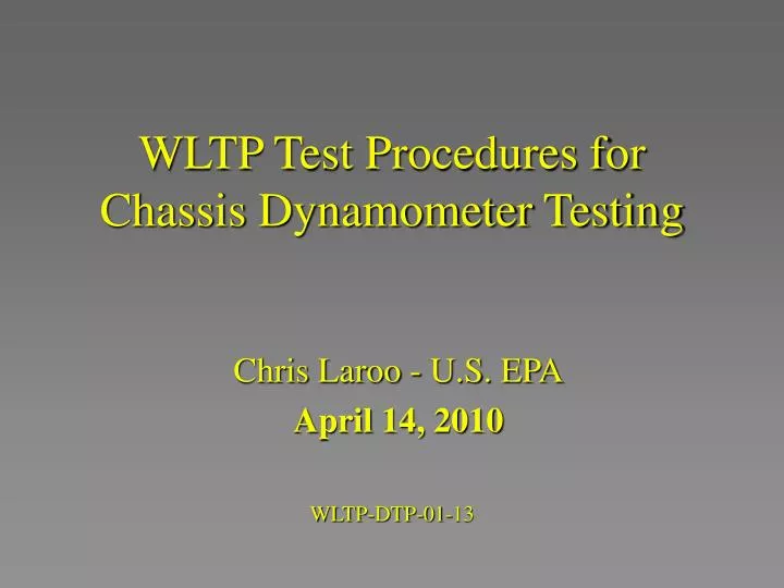 wltp test procedures for chassis dynamometer testing