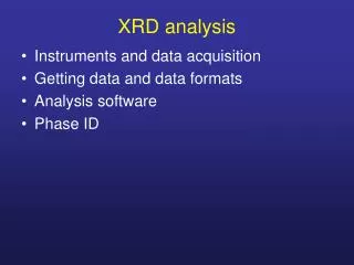XRD analysis
