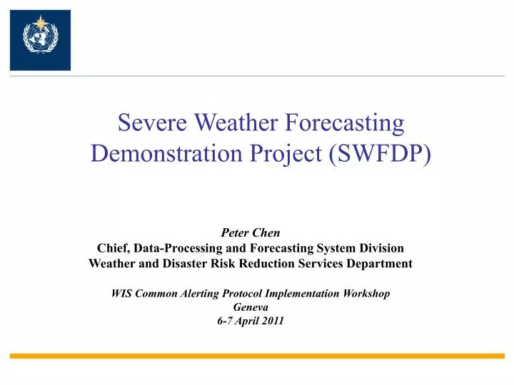 severe weather forecasting demonstration project swfdp
