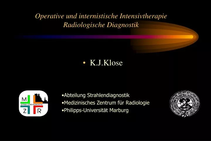 operative und internistische intensivtherapie radiologische diagnostik