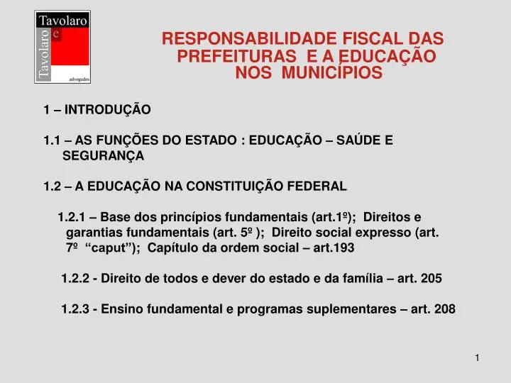 responsabilidade fiscal das prefeituras e a educa o nos munic pios