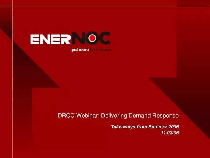 drcc webinar delivering demand response