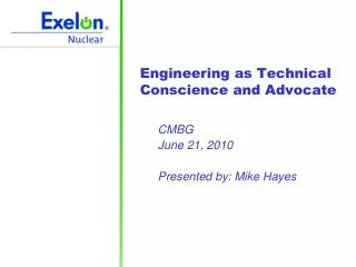 Engineering as Technical Conscience and Advocate
