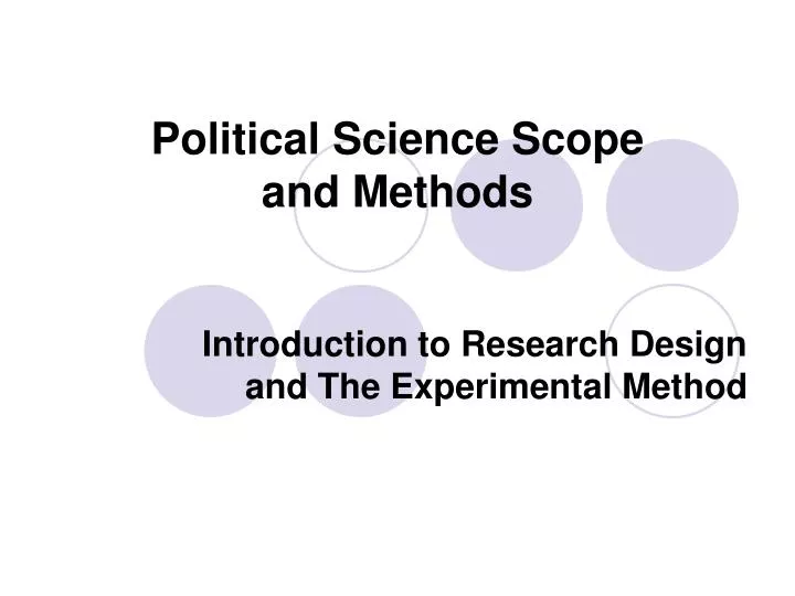 political science scope and methods