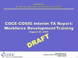 SAMHSA’S Co-Occurring Center for Excellence (COCE)