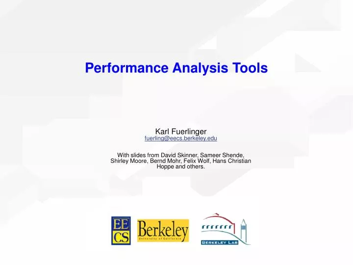 performance analysis tools