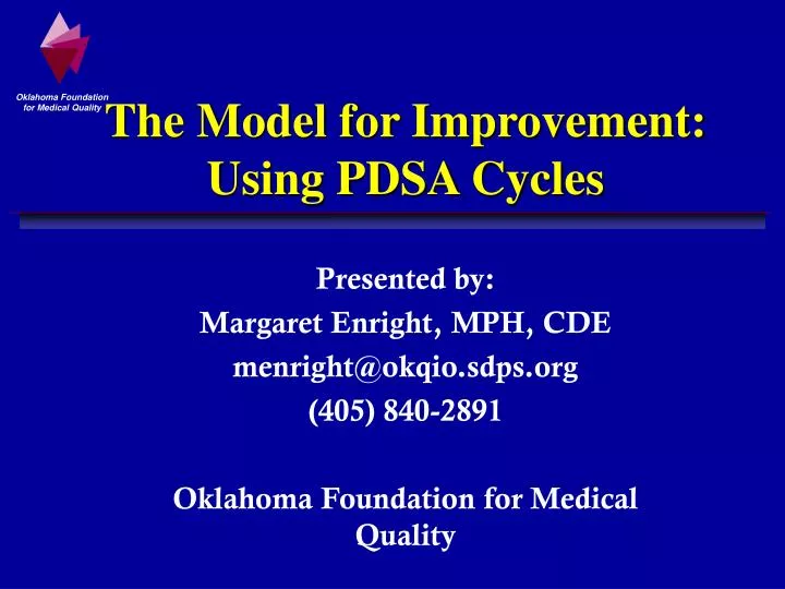 the model for improvement using pdsa cycles