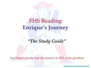 FHS Reading Enrique’s Journey