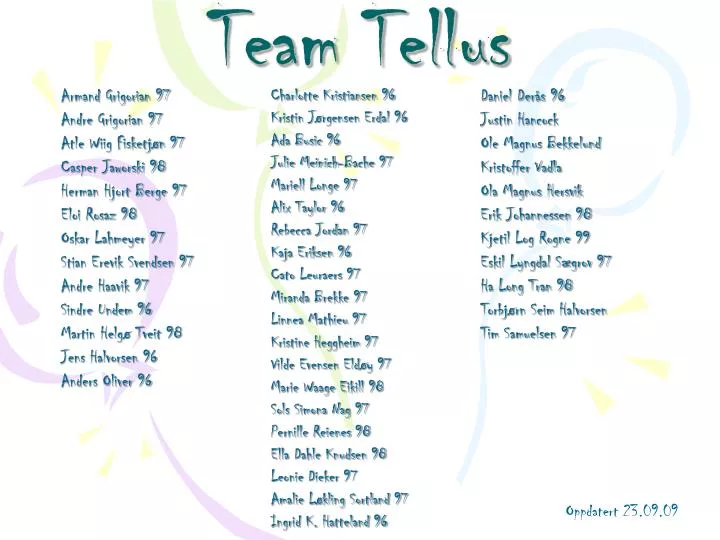 team tellus