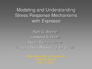 Modeling and Understanding Stress Response Mechanisms with Expresso
