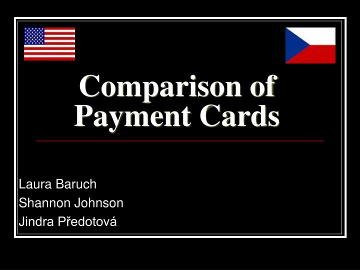 comparison of payment cards