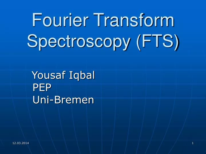 fourier transform spectroscopy fts