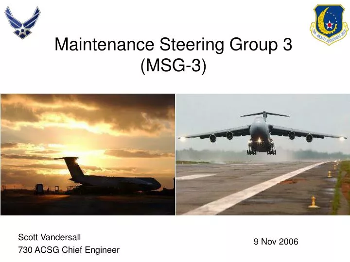 maintenance steering group 3 msg 3