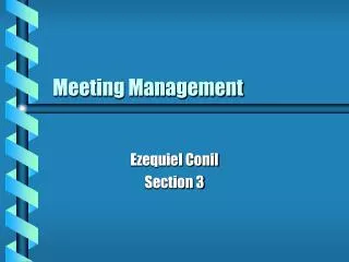 Meeting Management