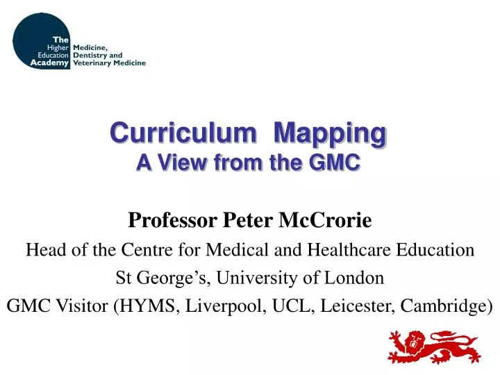curriculum mapping a view from the gmc