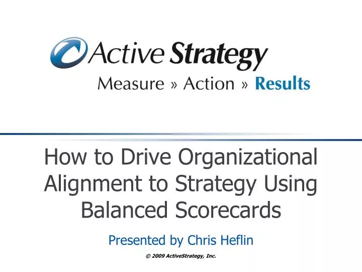 how to drive organizational alignment to strategy using balanced scorecards