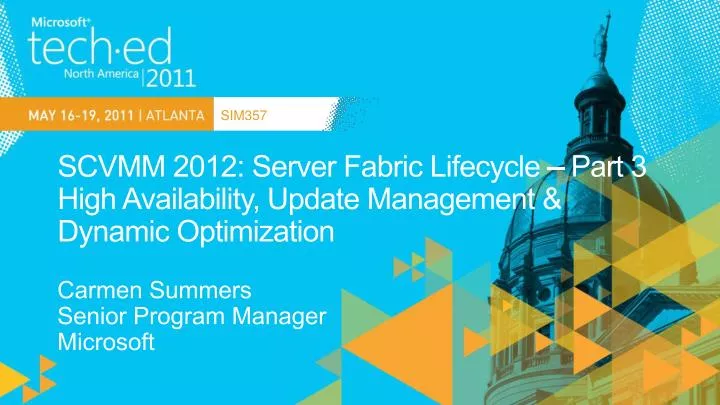 scvmm 2012 server fabric lifecycle part 3 high availability update management dynamic optimization