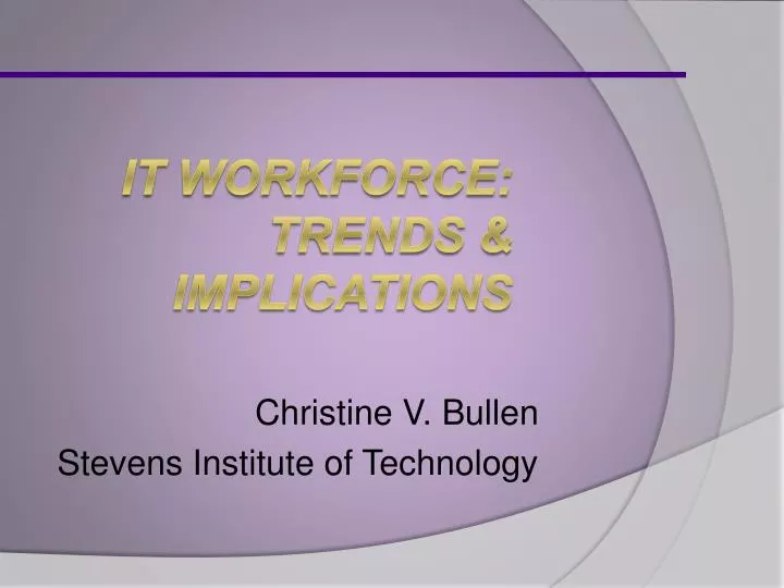 christine v bullen stevens institute of technology