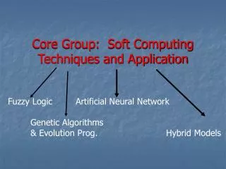 Core Group: Soft Computing Techniques and Application