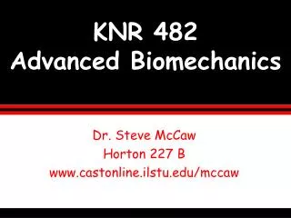 KNR 482 Advanced Biomechanics