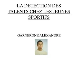 la detection des talents chez les jeunes sportifs
