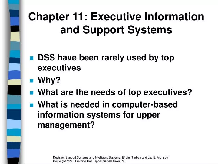 chapter 11 executive information and support systems