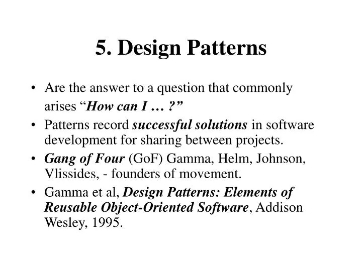 5 design patterns
