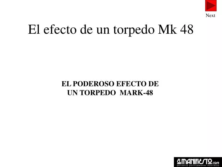 el efecto de un torpedo mk 48