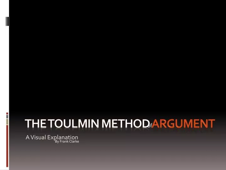 the toulmin method argument