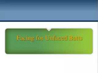 Facing for Unfaced Batts