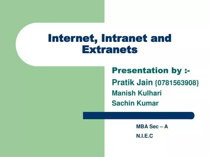 internet intranet and extranets