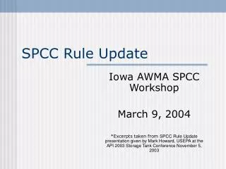 SPCC Rule Update