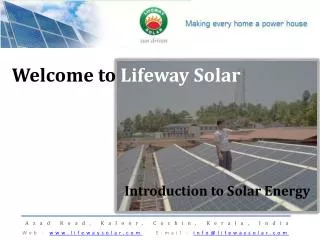 Welcome to Lifeway Solar